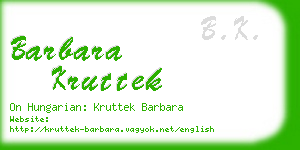 barbara kruttek business card